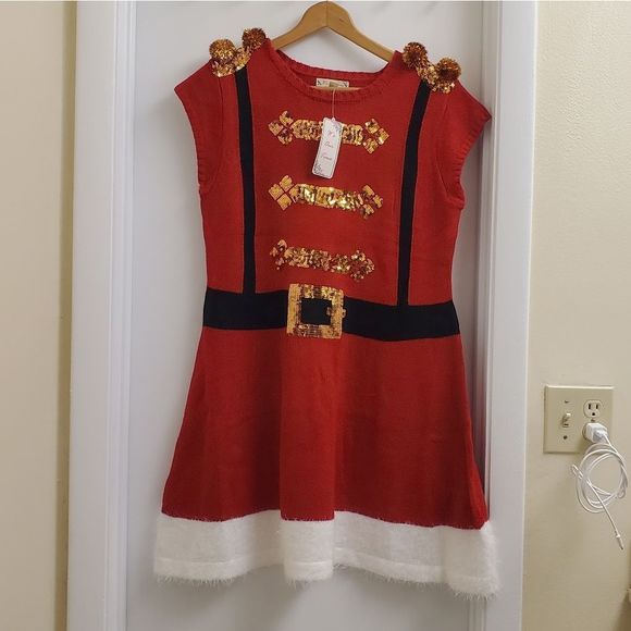 New with tags bundle of 2  it's our time Christmas dress sizes S and M - Picture 1 of 8